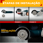 Escova Copo Trançada de Aço Carbono M14 Ômega
