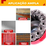 Escova Copo Trançada de Aço Carbono M14 Ômega