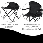 Cadeira Dobrável Metal - 120kg 