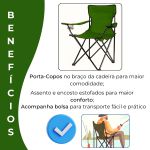 Cadeira Dobrável Metal - 120kg 