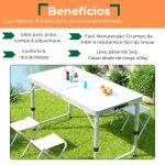 Mesa Dobrável Portátil - 120x60cm
