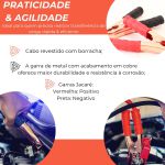 GARRA JACARE 200A PRETA/VERMELHA ÔMEGA