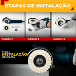Disco Flap Feltro Lã 4.1/2 x 7/8 Ômega