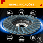 Disco Flap Manta Abrasiva 4.1/2" x 7/8"