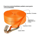 Cinta Amarração Carga 1,5T x 9m x 50mm Rabicho J