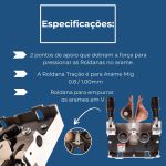 Bloco Tracionador Arame Mig 4 Roldanas sem Motor Ômega