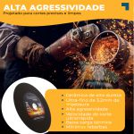 Kit com 5 Discos de Corte 12" x 1/8" para Aço Carbono Ômega
