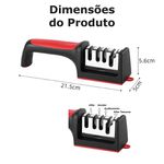 Afiador amolador de facas e tesouras 4 em 1 profissional