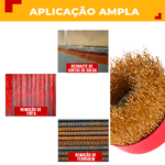 Escova Copo Ondulada Aço Carbono Latonado M14 Ômega