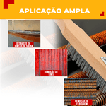 Kit 5 peças Escova Manual 3 Fileiras com Cerdas De Aço | Ômega Mix