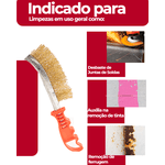 Kit 5 peças Escova Manual Cerdas Ondulada Cabo Plástico| Ômega Mix