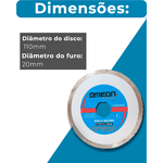 Kit 10 Disco Diamantado Contínuo 110 X 20mm | Ômega