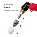 Kit 10 Bico Corte Plasma 80A 1,7mm para Tocha P80 | Ômega