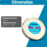 5 Discos de corte Diamantado Contínuo 230 x 22,23mm Ômega