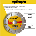 Disco Diamantado Segmentado 110 X 20 P/ Esmerilhadeira Ômega