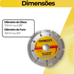 Kit C/ 5 Disco Diamantado Segmentado 110 X 20 Serra Mármore
