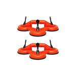 Kit 2 Ventosa Tripla Plástico 120kg Ômega