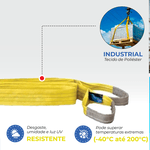 Cinta Elevação de Cargas Sling 3T X 90mm Amarelo (Fator 7:1) Ômega