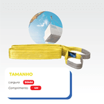 Cinta Elevação de Cargas Sling 3T X 90mm Amarelo (Fator 7:1) Ômega