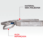 Cinta Elevação de Cargas Sling 4T X 120mm Cinza (Fator 7:1) Ômega