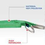 Cinta Elevação de Cargas Sling 2T X 60mm Verde (Fator7:1) Ômega