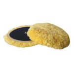 Boina Lã Polimento 7 Polegadas Com Velcro Grossa Amarela