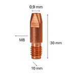 Kit 10 Bico Contato 30MM M8 com Diâmetro 10MM (26/36/40) Ômega