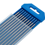 Kit 10 Eletrodo Tungstênio Ponta Azul 2% Lantânio Ômega