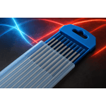 Kit 10 Eletrodo Tungstênio Ponta Azul 2% Lantânio Ômega