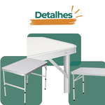 Mesa Maleta Dobrável 90 X 60 X 70 / 30cm Ômega
