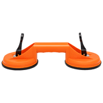 Ventosa Plástica Dupla 80kg - Diâmetro 12,5cm Ômega