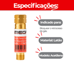 Válvula Segurança Corta Chama - Maçarico Oxigênio Acetileno 