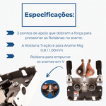 Bloco Tracionador Arame Mig 4 Roldanas sem Motor Ômega