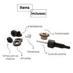 Bloco Tracionador Arame Mig 4 Roldanas sem Motor Ômega
