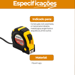 Trena 10m x 25mm Fita Metálica - Ômega 