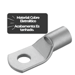 Terminal Olhal de Compressão 50MM com 10 unidades Ômega