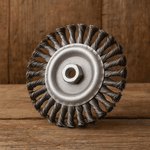 ESCOVA CIRCULAR TRANCADA 6" X 1/2" PORCA M14 ACO INOX