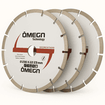 5 Discos de Corte Diamantado Segmentado 230 x 22,23mm Esmerilhadeira