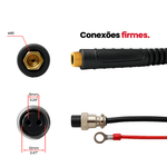 Tocha Plasma P80 5M Conexão M16 x 1,5mm 2 Pinos Ômega