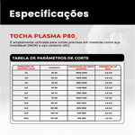Tocha Plasma P80 5M Conexão M16 x 1,5mm 2 Pinos Ômega