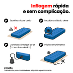 Colchão Inflável Solteiro Multiuso 