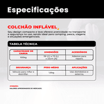 Colchão Inflável Solteiro Multiuso 
