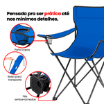 Cadeira Dobrável Metal - 120kg 