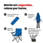 Cadeira Dobrável Metal - 120kg 