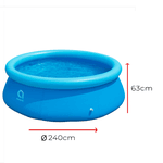 Piscina Inflável Redonda 240 x 63cm 2490L Avenil