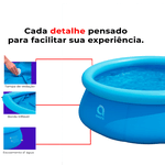Piscina Inflável Redonda 240 x 63cm 2490L Avenil