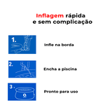 Piscina Inflável Redonda 240 x 63cm 2490L Avenil