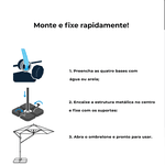 Contra peso Base ombrelone Lateral 4 Peças 60L