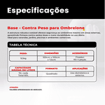 Contra peso Base ombrelone Lateral 4 Peças 60L