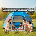 Barraca Camping Articulada 2,7M X 2,7M X 1,5M 5-8 Pessoas Ômega